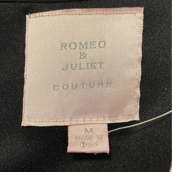 NWT Romeo & Juliet Couture BLACK SEQUIN SHIRT Keyhole Back with Button NEW YEARS - Picture 6 of 9